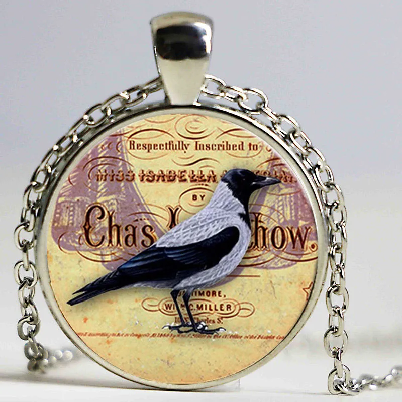 

Vintage Halloween jewelry women crow pattern necklace sweater chain chokers necklace men sailor moon pendant necklace women