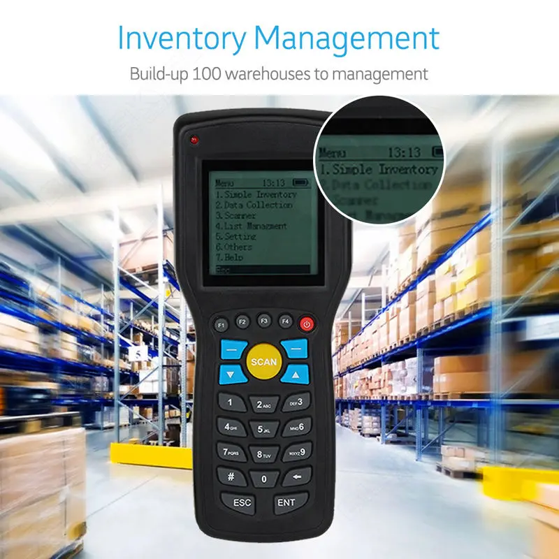 Сканер штрих кодов Heroje T5 Elite Vision EAN13 1D беспроводной 433 МГц|barcode scanner data collector|barcode