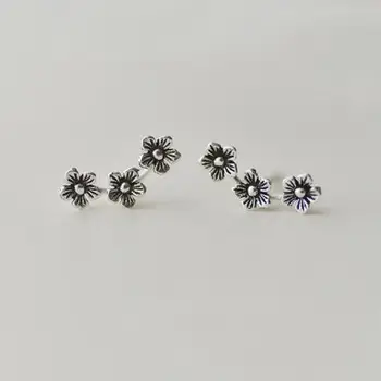

Hot 925 Sterling Silver Vintage Plum Flowers Earrings For Women Accessories Fashion sterling-silver-jewelry Brincos