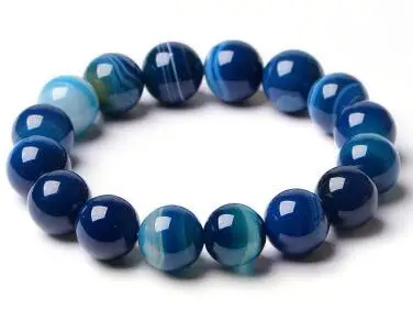 

Free shipping 1pcs brazil origin blue bracelet hand chain for men and women blue carnelian 8mm 10mm 12mm diameter beads