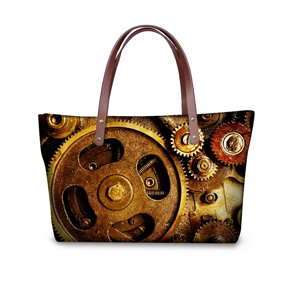 fashion handbag 3d gear printed shoulder tote bag fashion handbag 3d gear printed shoulder tote bag