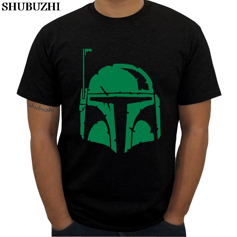 

Boba Fett Helmet Worn shubuzhi men t-shirt cotton summer luxury brand o-neck t shirt casual tees and tops homme sbz5620