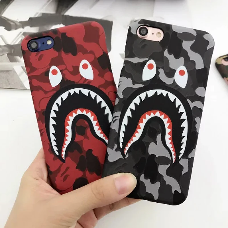 Japan Fashion Bape Aape Ape Man Shark Mouth Pattern