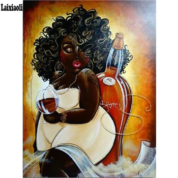 

Diamond embroidery african woman beer cross stitch crystal full square drill diamond mosaic sets decorative diy diamond painting