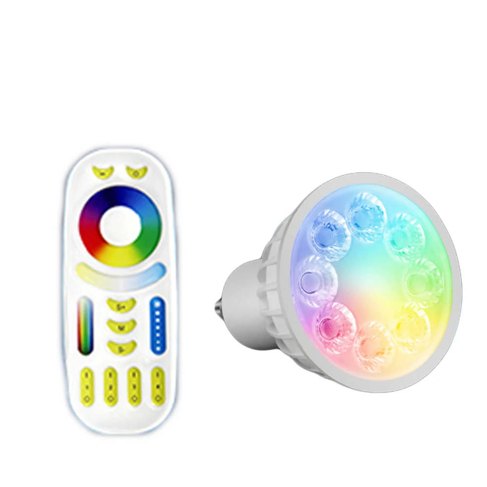 

Mi Light LED RGB RGBW Bulb Lamp Light Dimmable 4W MR16 GU10 RGB CCT RGBW RGBWW Spotlight AC 110V 220V 2.4G RF Remote Controller