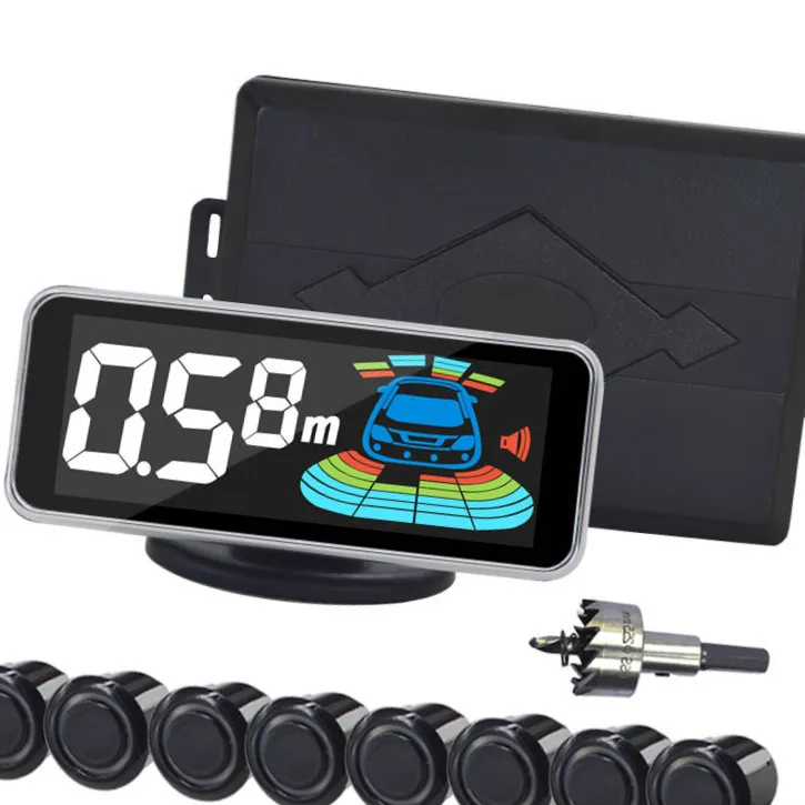 Sensor de aparcamiento 2018 8 sensores coche de marcha atrás Radar aparcamiento coche Detector asistencia aparcamiento Radar reverso Sensor de aparcamiento 2018 8 sensores coche de marcha atrás Radar aparcamiento coche Detector asistencia aparcamiento Radar reverso