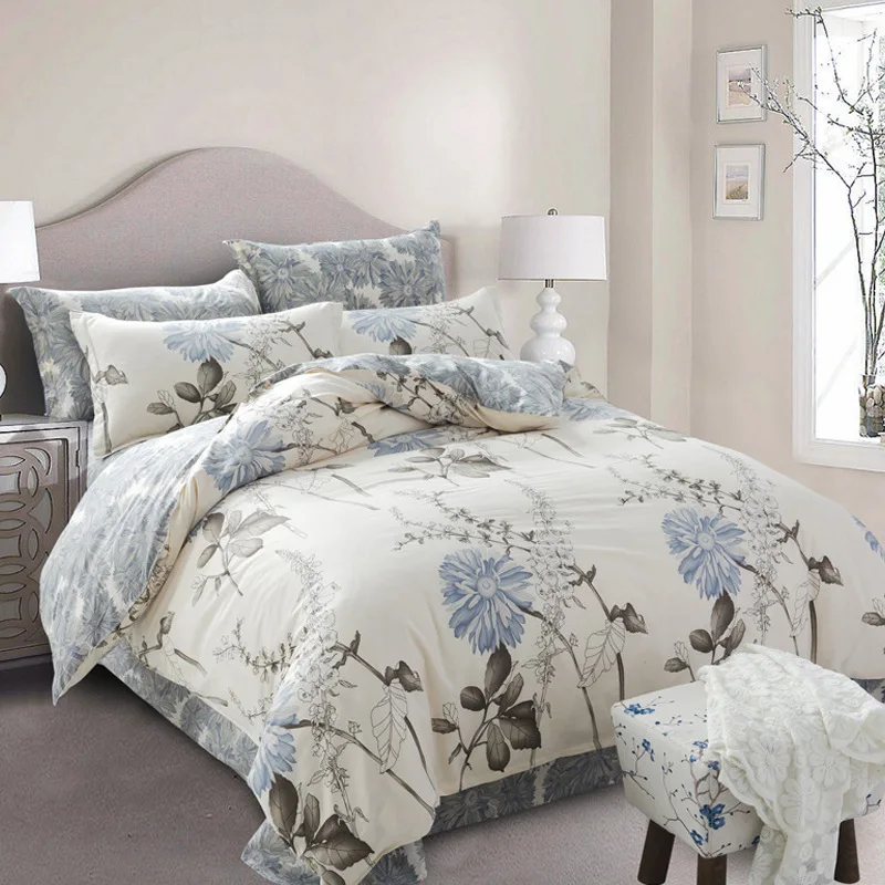 

Klonca hot cotton 4-piece bedding set new design duvet cover set four-seasons bright jacquard comforter bed set 2019 home