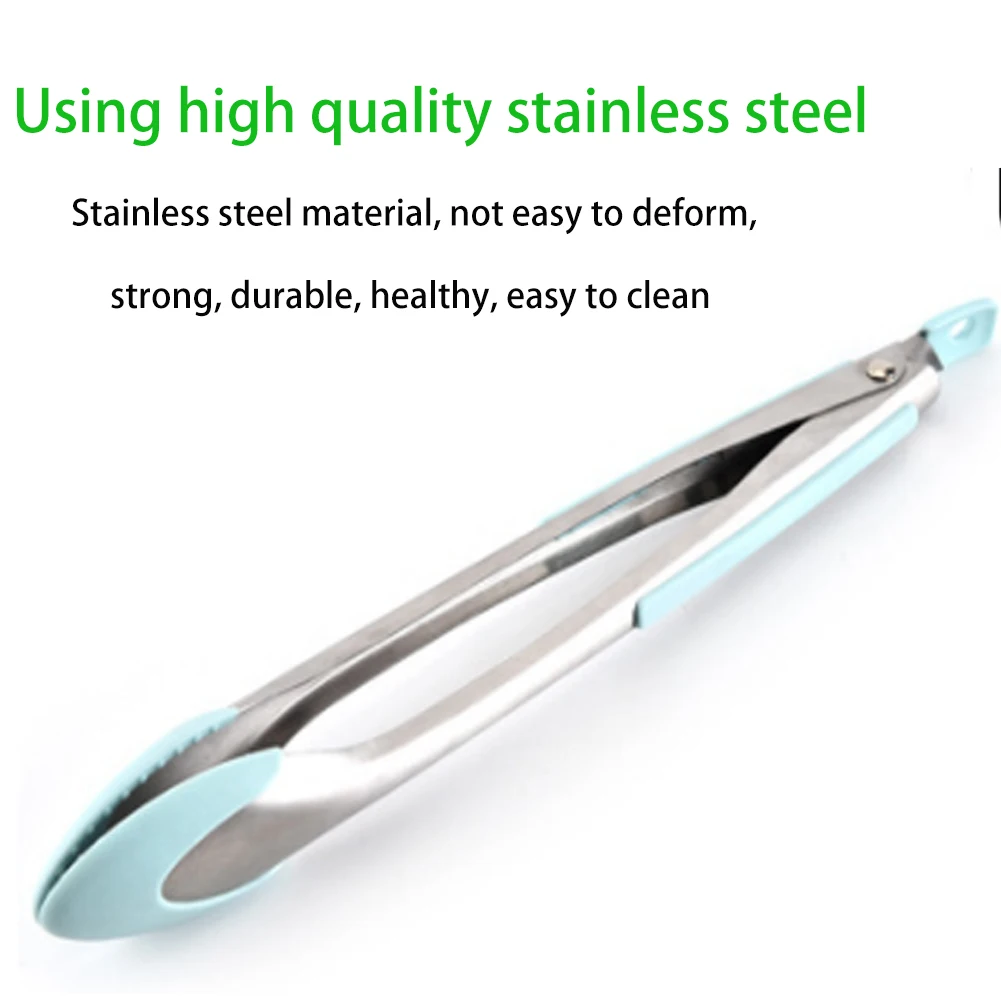 

Non Slip Vegetable Food Clip Handheld Salad Snack Buffet Kitchen With Hanger Food Tong Barbecue Stainless Steel Bread Clamp