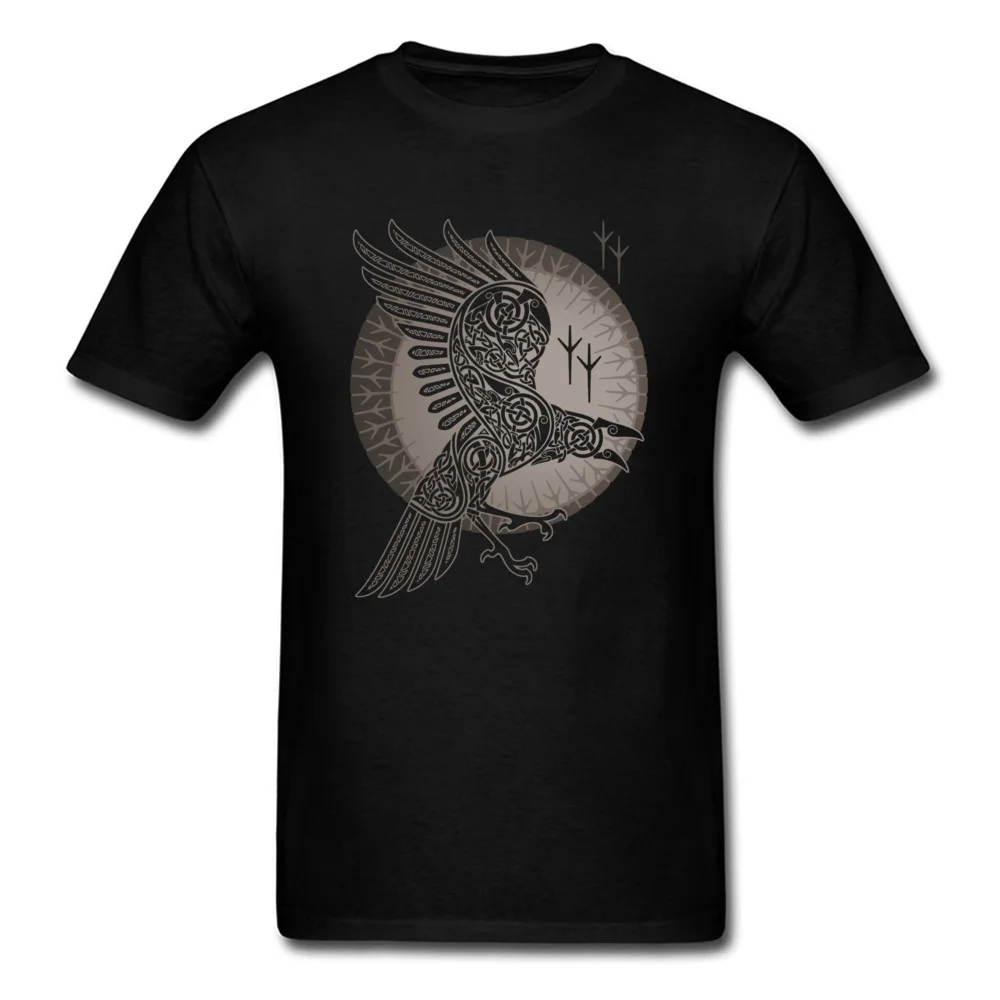 RAVEN Fashionable Men T-shirts O-Neck Short Sleeve Cotton Tops & Tees Normal Sweatshirts Free Shipping RAVEN black