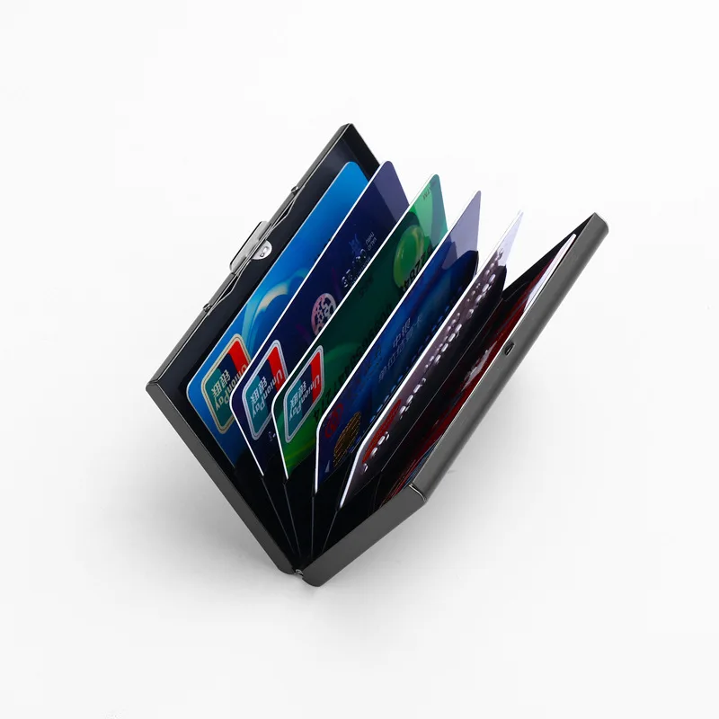 Card Holders Waterproof Stainless Steel Silver Metal Case Credit fashionBusiness Cardcase Bank ID Holder Name C0006|id card holder|card holdername
