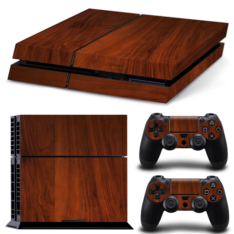 

Pure Wooden Vinyl Decal PS4 Sticker Full Set Skins for Sony PlayStation 4 Console and 2 Controller Protective Cover Skins
