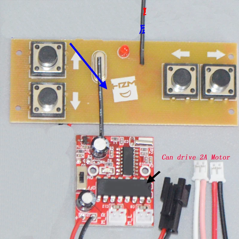 RC Boat 4CH 2.4G Differential Transmitter Receiver High Power Radio System 100M Distance Spare Parts for RC Tank Speedboat
