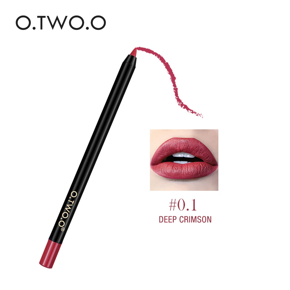 1 Waterproof and colorfast velvet matte lips outline lipstick lip liner 12 colors - Color: 1