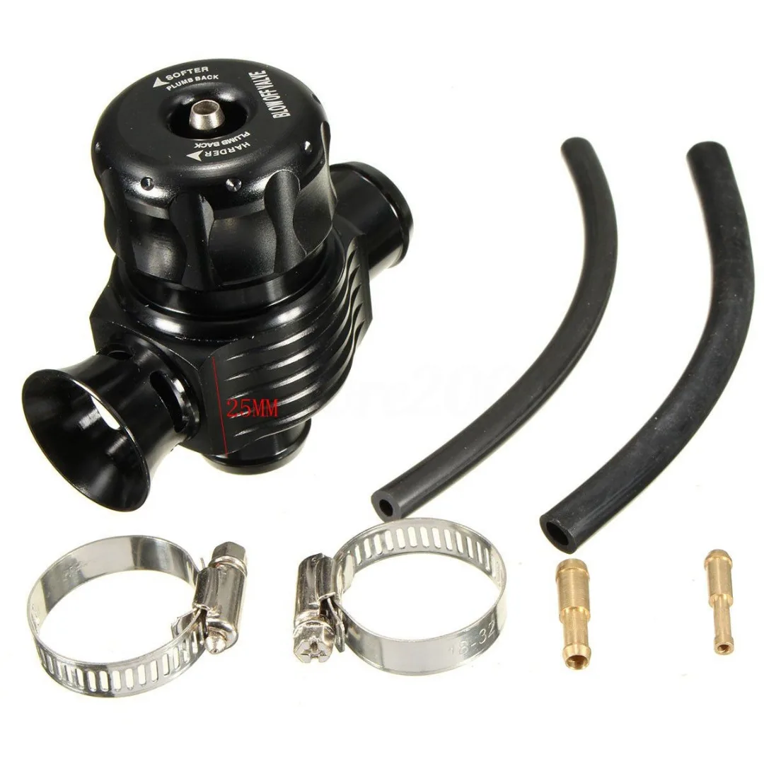 

1set Universal 25mm Aluminum Alloy Car Dual Port Splitter Blow Off Dump Valve BOV