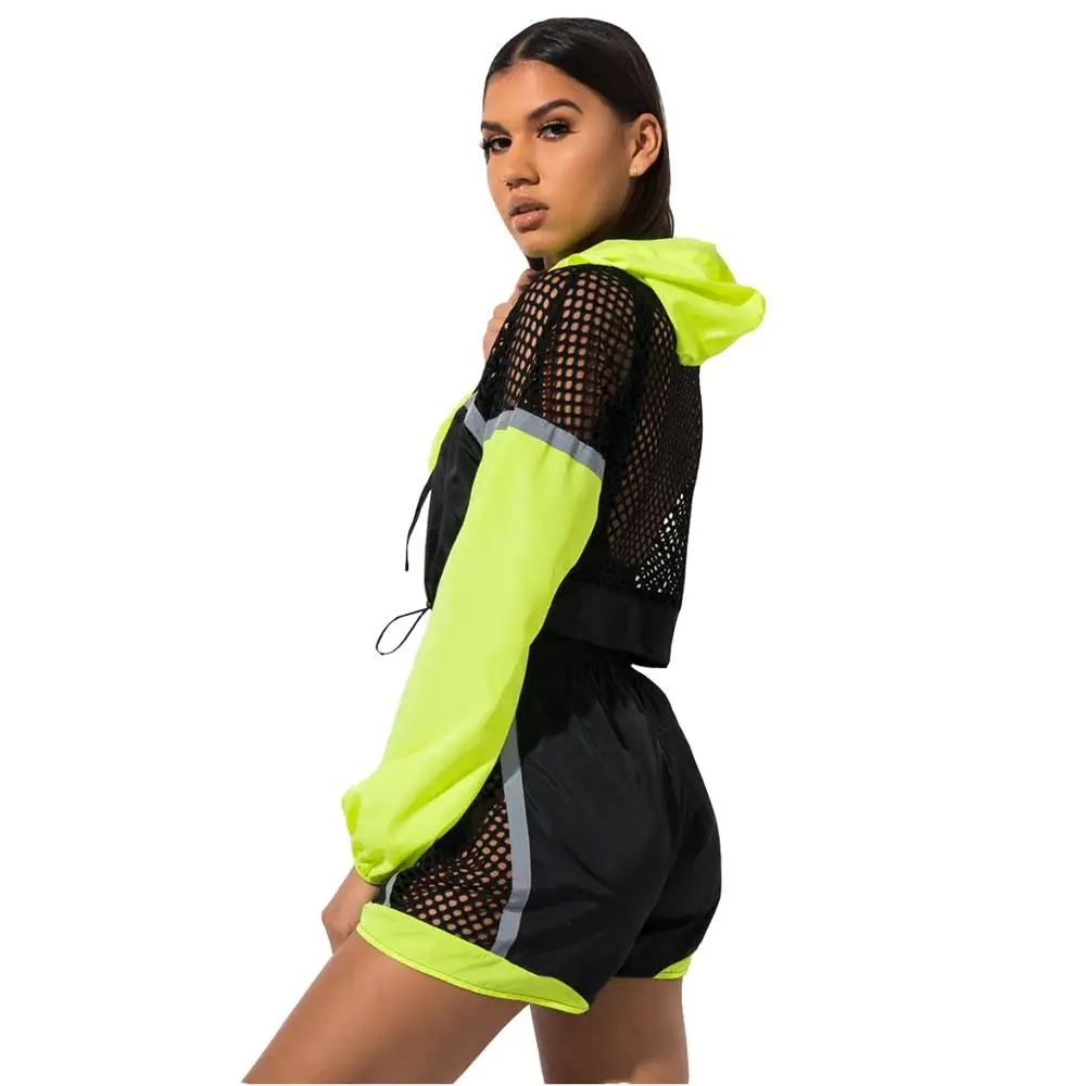 Sexy Fluorescent Color Patchwork Women