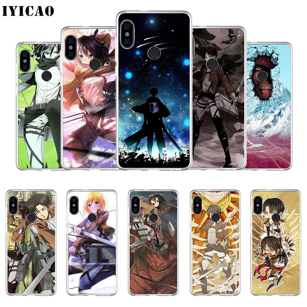 

IYICAO Attack on Titan cartoon Soft Silicone Phone Case for Xiaomi Redmi 4A 5A 6A Note 7 6 5 Pro Plus Redmi 4X 5A Prime Cover