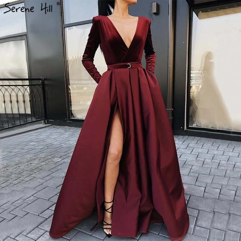 simple evening gowns with sleeves