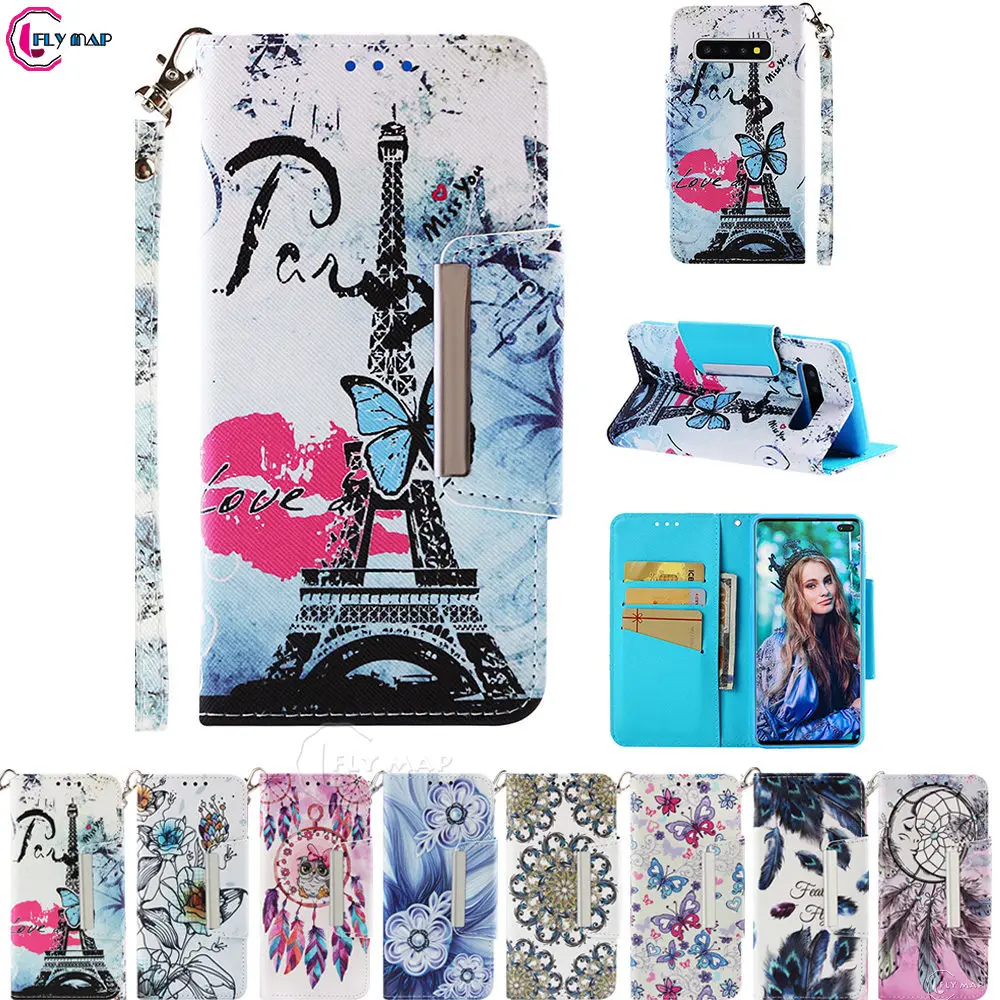Wallet Cover for Samsung Galaxy S10+ S10 Plus 10S SM G975f/ds G975f G975 Phone Leather Case for GalaxyS10 SM-G975f/ds SM-G975F