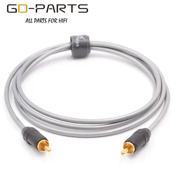 

MPS X-7 5N 99.9997% OCC RCA Cable Male to Male RCA Coaxial Wire Line For Hifi Audio Video Home Theater DVD CD Player TV Camera