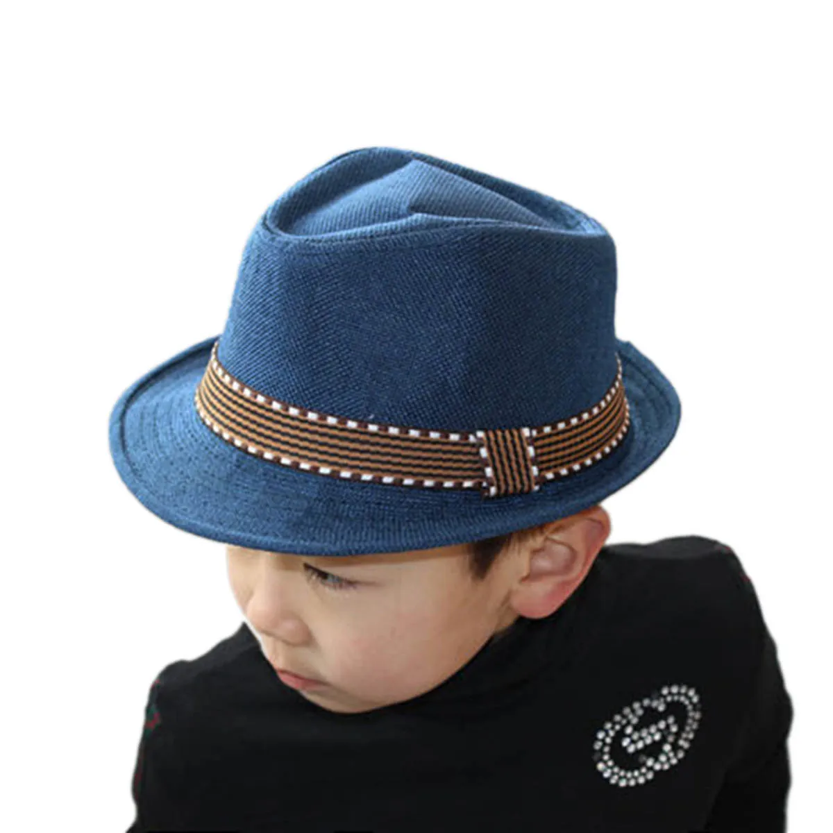 Baby Girl//Boy Toddler Kid Fedora Hat Jazz Cap Sun Photography Trilby Cap Props