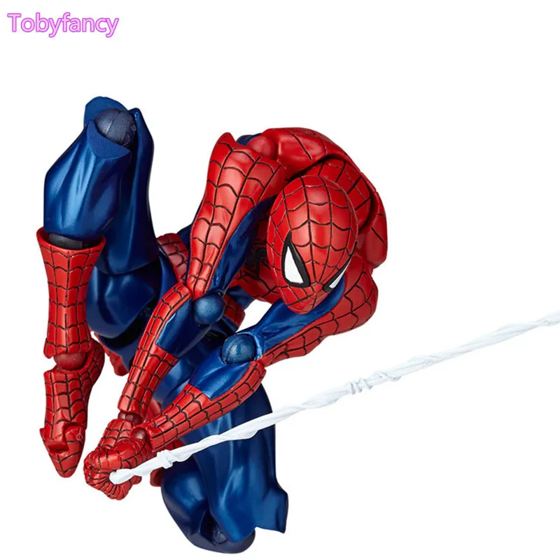 

Spiderman Revoltech 160mm PVC Action Figure Anime Spider-man Collectible Model Doll Toy Movable Figurine