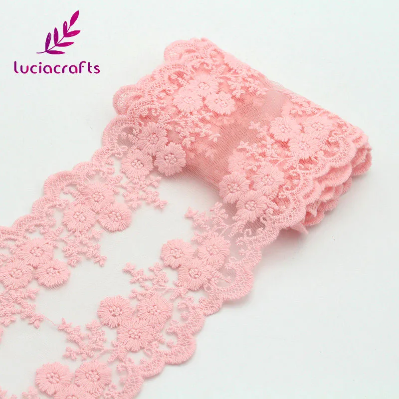 Lucia crafts, 1 год/партия, 12,5 см, отделка, кружево, хлопок, ленты, сделай сам, для свадебной вечеринки, Декор, искусство, шитье, материал, поставка N0402 - Цвет: Color 3 pink