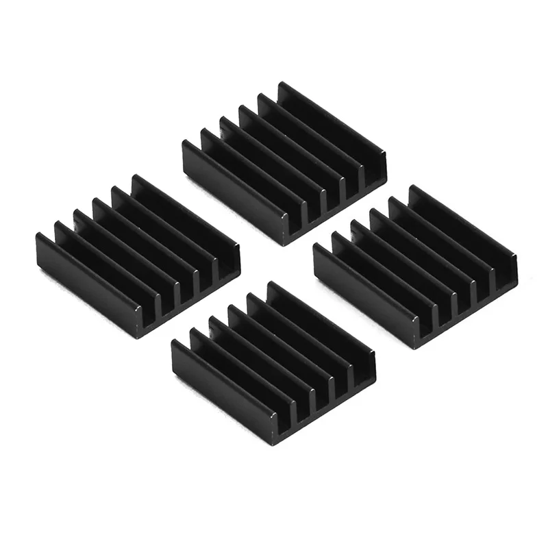 2Pcs YOUNUON Black 14*14*6mm Computer Radiator Aluminum Heatsink Heat sink for Electronic Chip Heat dissipation Cooling Pads