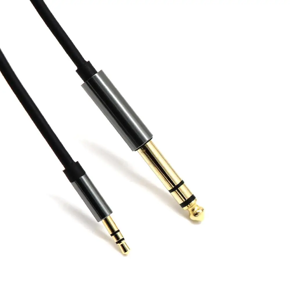 

Gold plated Aux Cable 3.5mm to 6.5mm Audio cable Jack 3.5 to 6.35 Male to Male Aux Cord for Mixer Amplifier CD Player Speaker