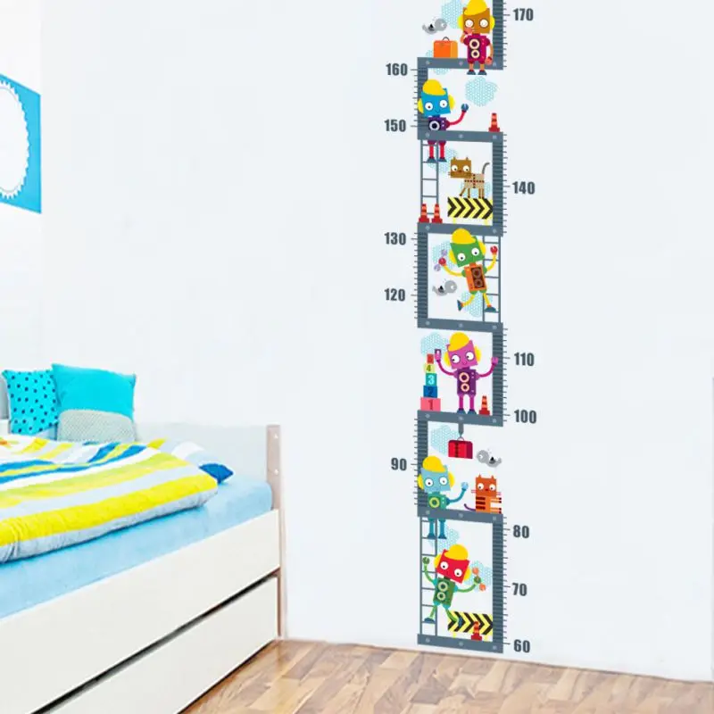 Number And Cartoon Remocable Height Measurement Wall