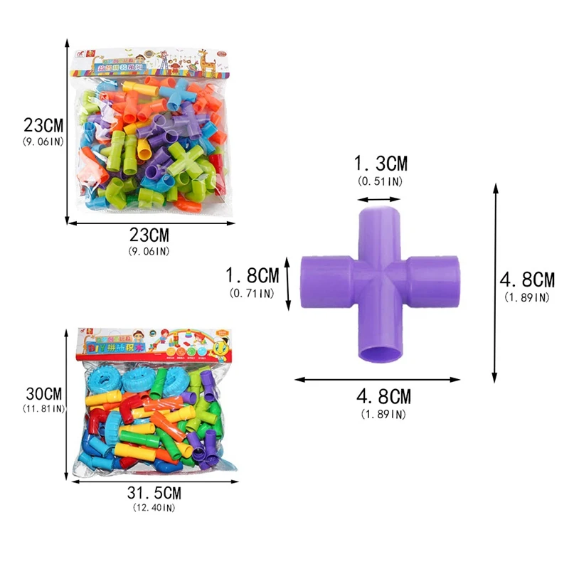Детские Ранние развивающие игрушки элементы трубопровода DIY блоки конструктора игрушки трубы соединительные блоки Обучающие семейные игры игрушки