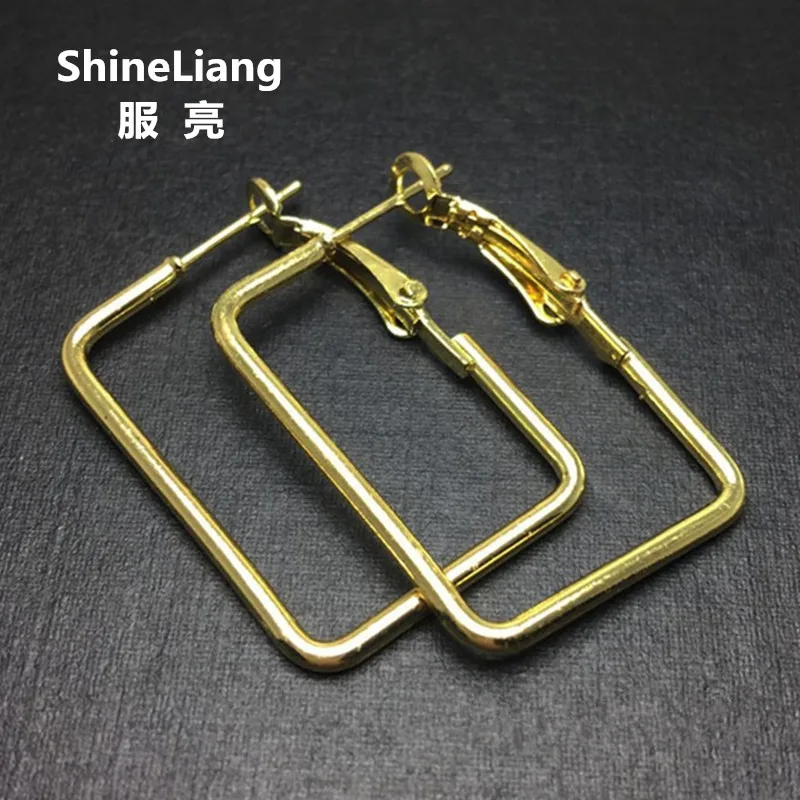 

Drop Earring for women Wholesale fashion Jewellery square gold silver simple Small Lovely female style lady gift Dangel earrings