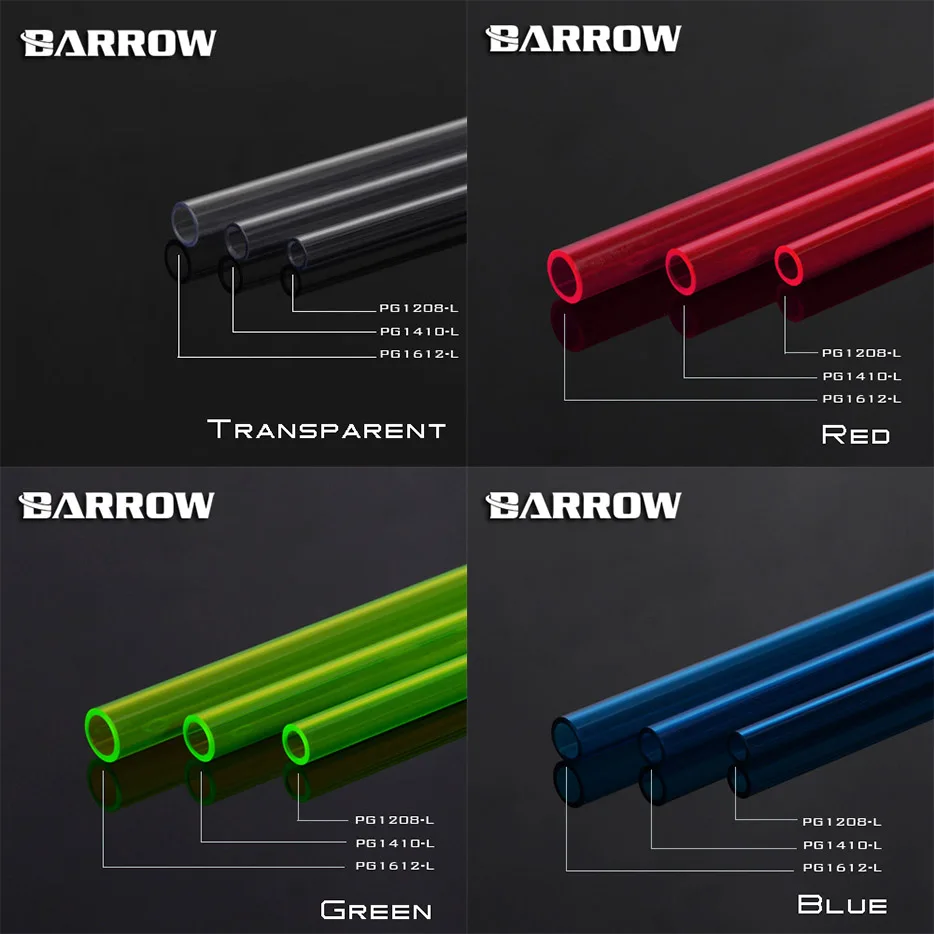 Barrow PG1612/PG1410/PG1208 500 мм PETG жесткие трубы высокое качество светильник передачи 12x 8/14x1