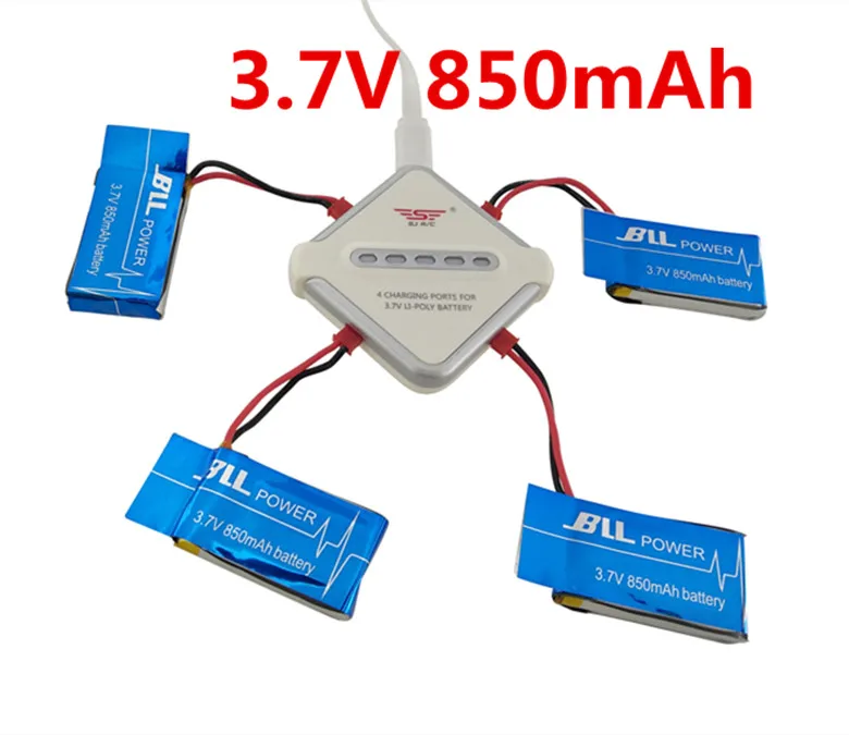 BLL MJX X400 X800 X500 X300C FY550 HM1315 HJ818 HJ819 3 7 V 850mAh батарея и 4 в 1 JST кабель для зарядки части