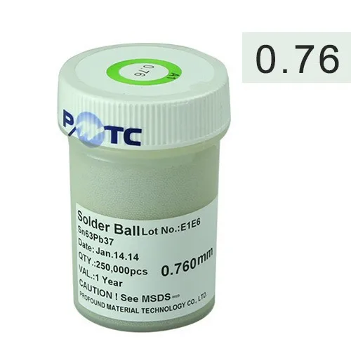 PMTC BGA Leaded Ball 0.76mm 250K solder balls For BGA Reballingin