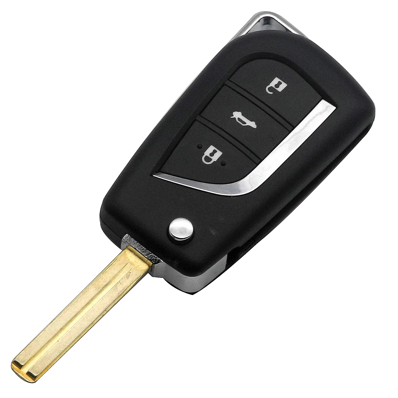 3Button Toy48 Jinyuqin 10 шт. Toy48 Toy43 откидной складной дистанционный ключ для Toyota Lewin Camry eiz Highlander Corolla чехол для ключей 2/3 кнопка - Количество кнопок: 3Button Toy48