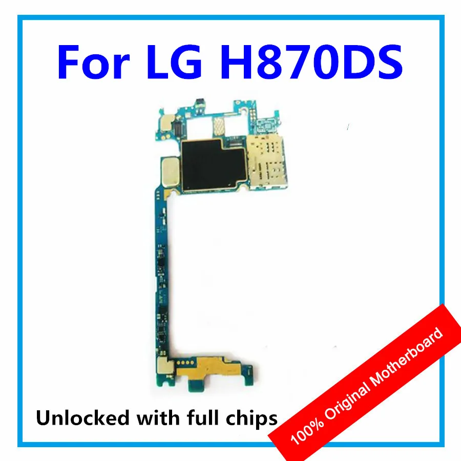 

G6 Mainboard For LG G6 H870DS motherboard DUAL SIM Unlock Motherboard Logic Board With Chips Android System For Replacement card