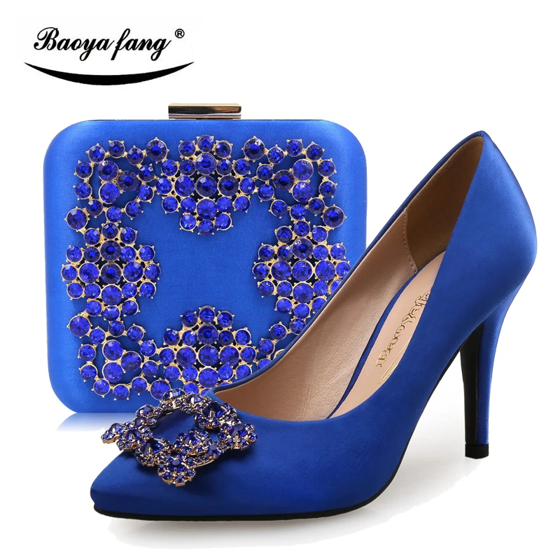 royal blue shoes and bag
