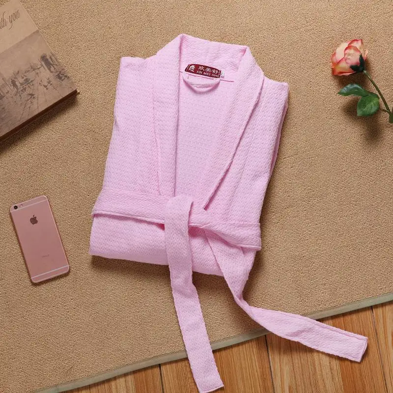 Мужской халат вафельный хлопковый Халат кимоно ночная рубашка плюс размер XXL