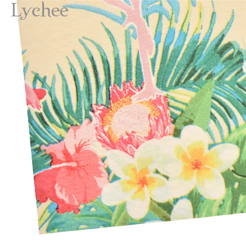 Lychee Life 29x21 см А4 Фламинго искусственная кожа ткань высокое качество шитье Синтетическая Кожа DIY материал для сумок одежды