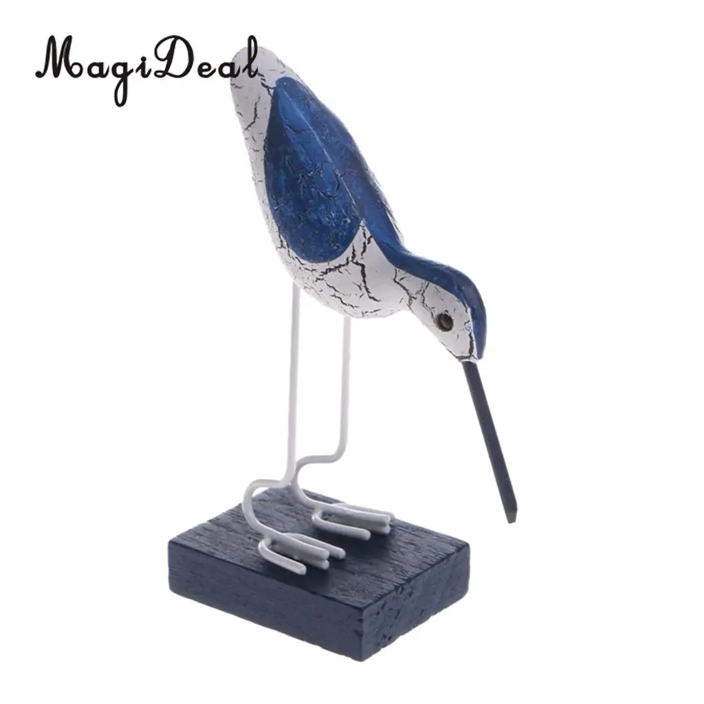 MagiDeal 3Pcs Mediterranean Wooden Nautical Seagull Model Decor Home Office Living Room Hotel Table DIY Desktop Ornament Gift