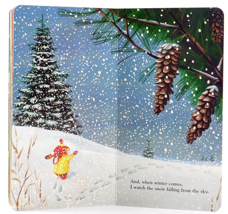 Presente para Crianças Coelho Clássico Quente Original Educacional Bebê Placa Livro Inglês Imagens Sentir Estações Mudanças Brinquedos eu Sou um 8 Computers & Electronics