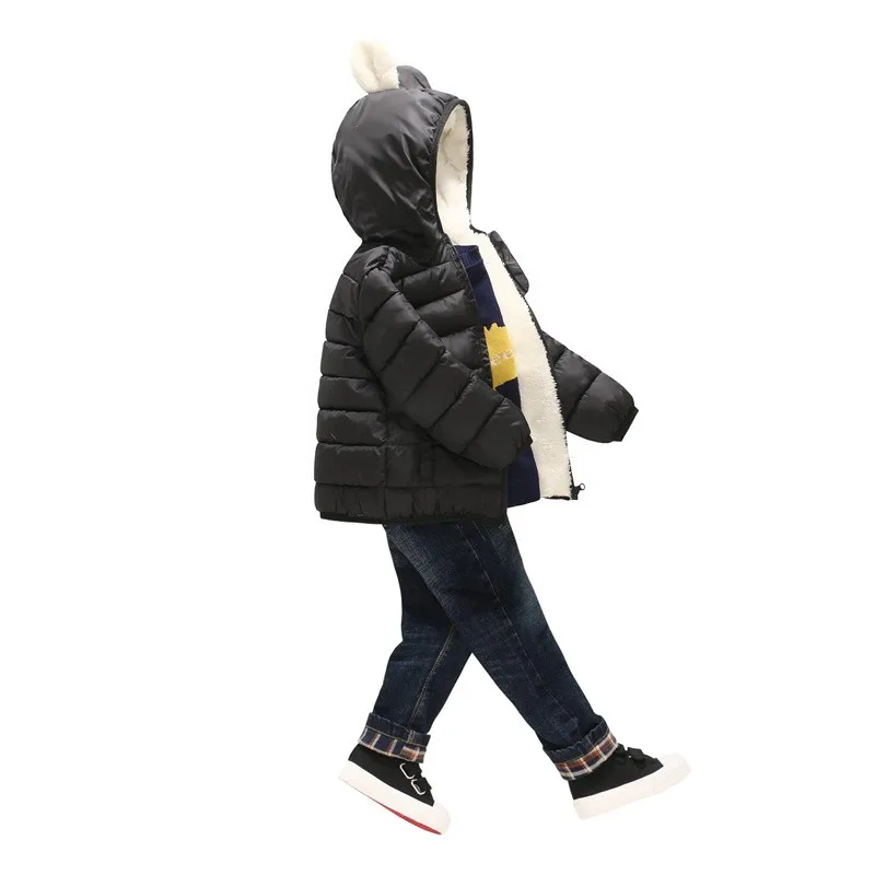 COOTELILI Baby Toddler Boys' Winter Clothing Thicken Cotton Fleece Warm Parka Jacket For Girls Infant Overcoat 90-130cm (3)
