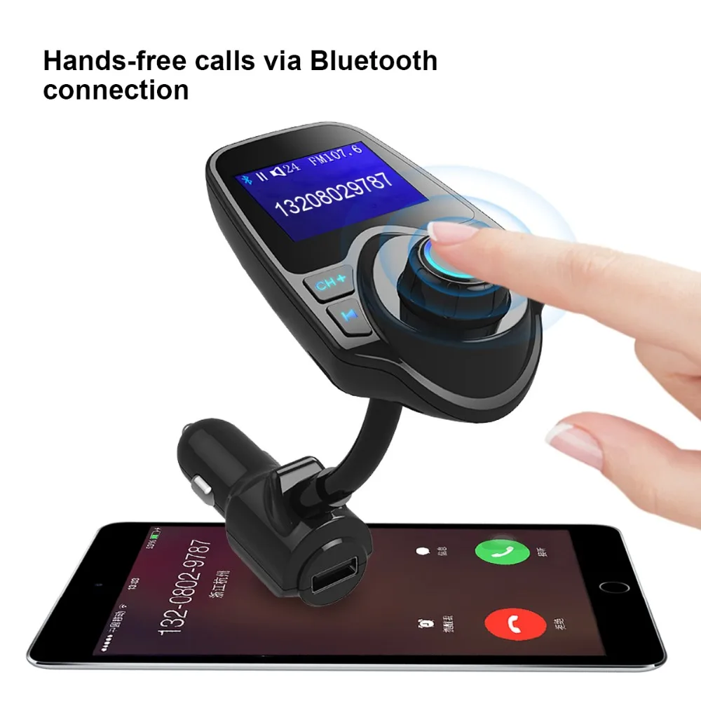 Siparnuo Transmisor FM Bluetooth Автомобильный fm-передатчик Aux модулятор Bluetooth Handsfree автомобильный комплект аудио mp3-плеер