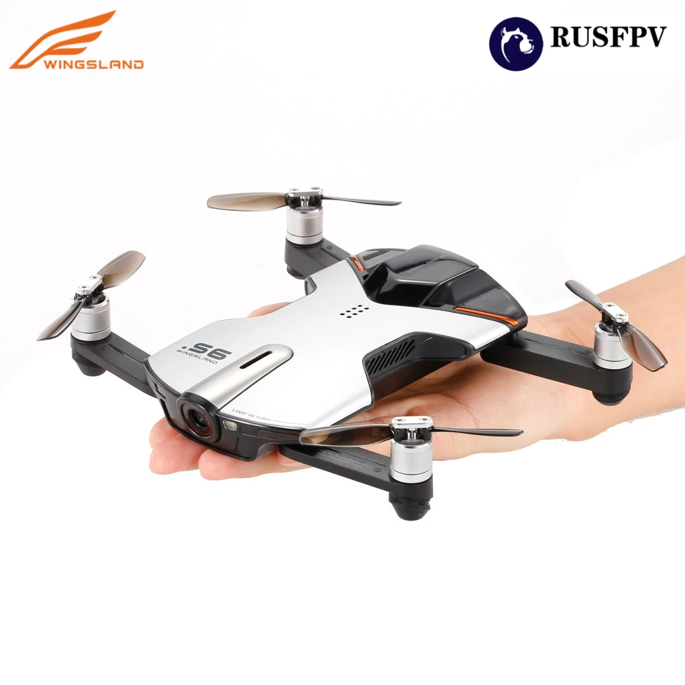 Wingsland S6 Карманный селфи Дрон WiFi FPV с 4K UHD камерой комплексное Предотвращение
