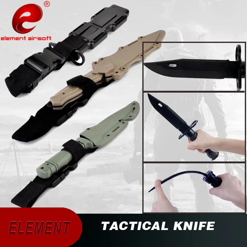 

Military Tactical Training M9 Bayonet Rubber Plastic Soft Knife Sword CF Cosplay Tactical Dagger Knife Cy338