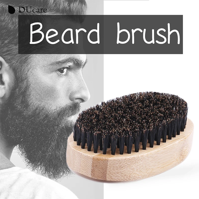 DUcare Beard Brush Men Face Brush Makeup Brush Bristle Mustache Massage