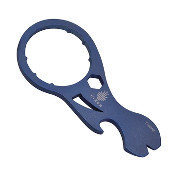 

Keychain Multi-Tool 100% Titanium,7-in-1 Multi-Purpose Pocket Tool - Cap Twister,Hex Bit Holder,Flat head screwdriver,Nail pulle