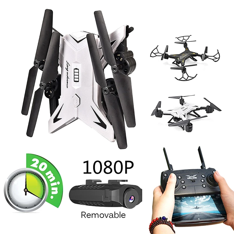 

RC Drone with HD 1080P Camera, Wide Angle WiFi FPV Quadcopter Real-time Transmission High-Middle-Low Speed Headless Mode