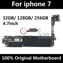 Для iphone 7 материнская плата оригинальная разблокировка материнская плата телефона с сенсорным ID материнская плата для iphone 7 логическая плата 32 gb/128 GB/256G