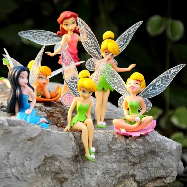 

6 pcs/set Kids my TINKERBELL Set Toy Action Dog dolls for children birthday holiday little Christmas gift girls toys